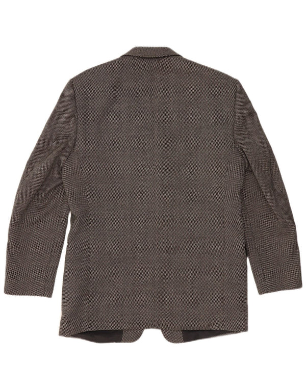 REDGREEN Giacca blazer a 3 bottoni da uomo EU 50 grande lana maculata grigia