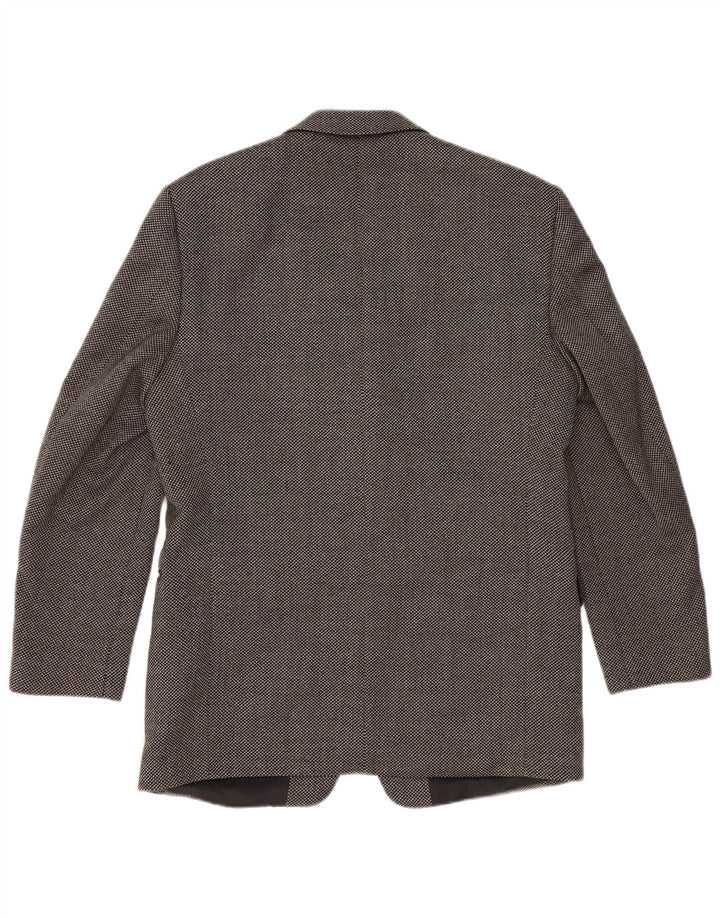 REDGREEN Giacca blazer a 3 bottoni da uomo EU 50 grande lana maculata grigia
