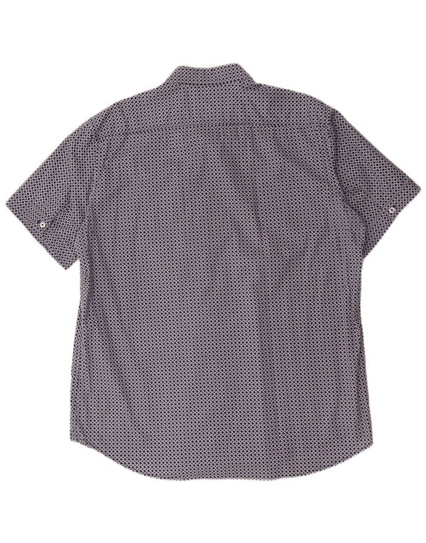 Camicia Carrera da uomo a maniche corte vestibilità regolare 2XL cotone floreale blu navy
