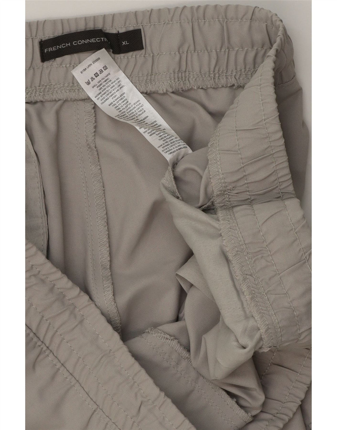 FRENCH CONNECTION Pantaloni cargo da jogging da uomo XL W38 L29 Poliestere grigio