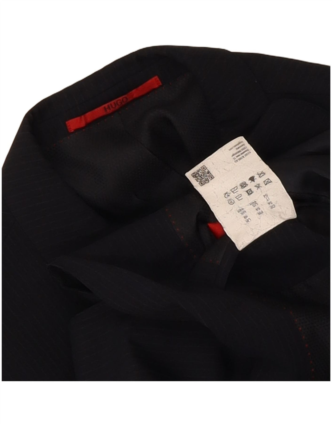 Giacca blazer da uomo a 2 bottoni Hugo Boss UK 54 2XL gessato blu navy