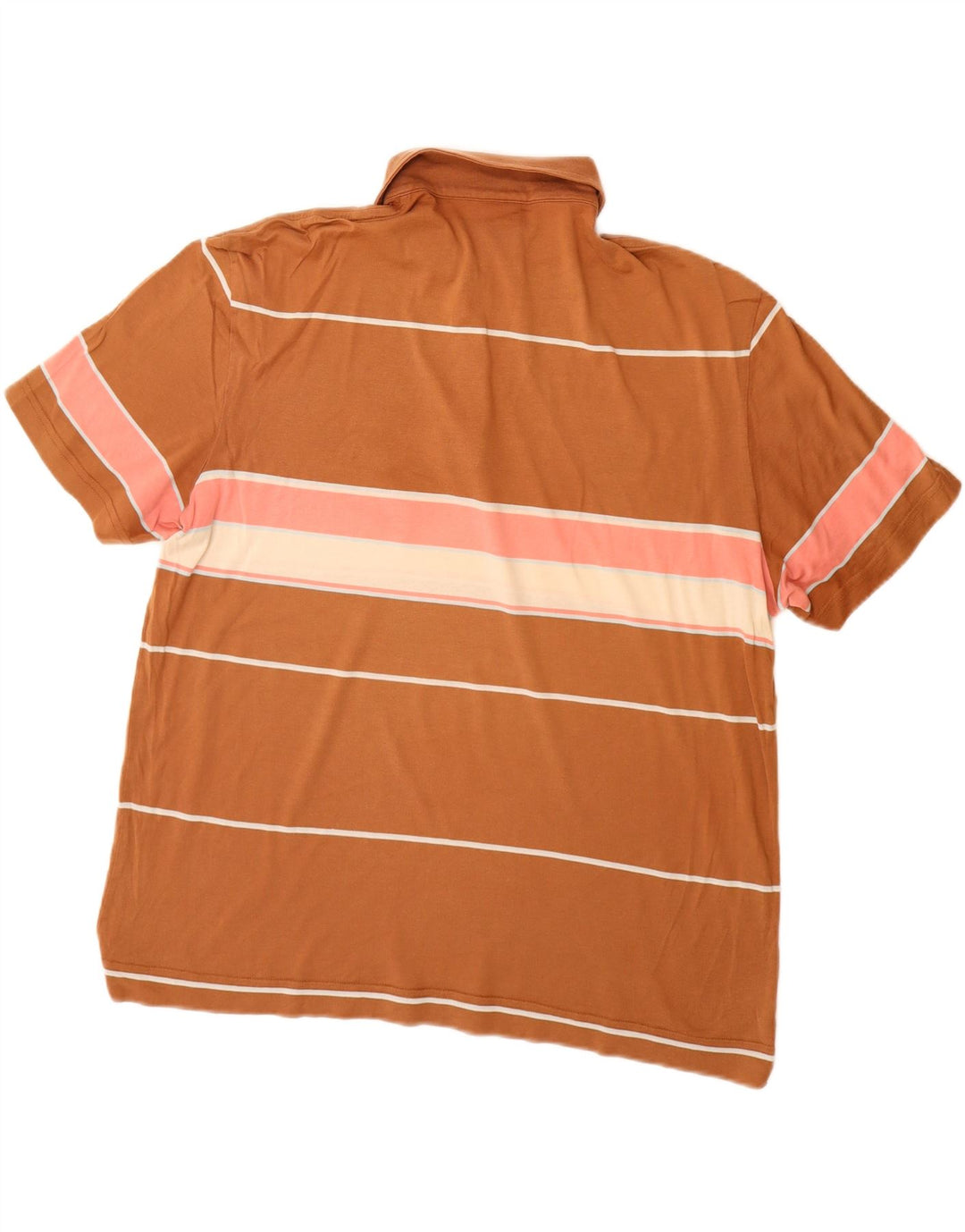 Polo da uomo Lacoste taglia 6 XL in cotone a righe marrone