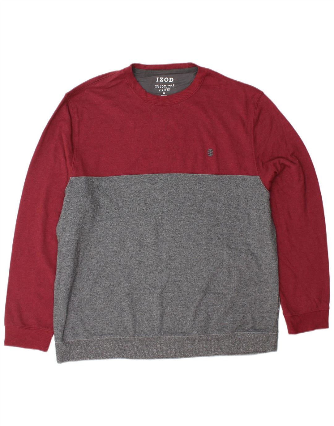 Felpa da uomo IZOD Maglione XL Grigio Colourblock Poliestere