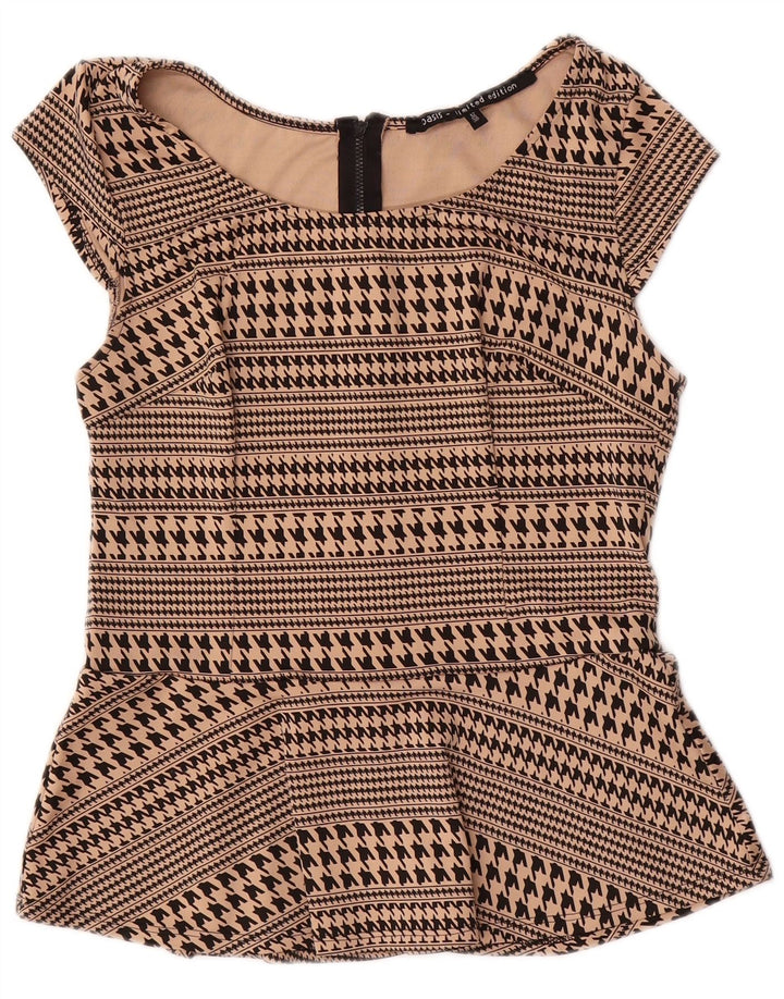 Camicetta da donna Oasis Top UK 12 Pied de poule beige medio