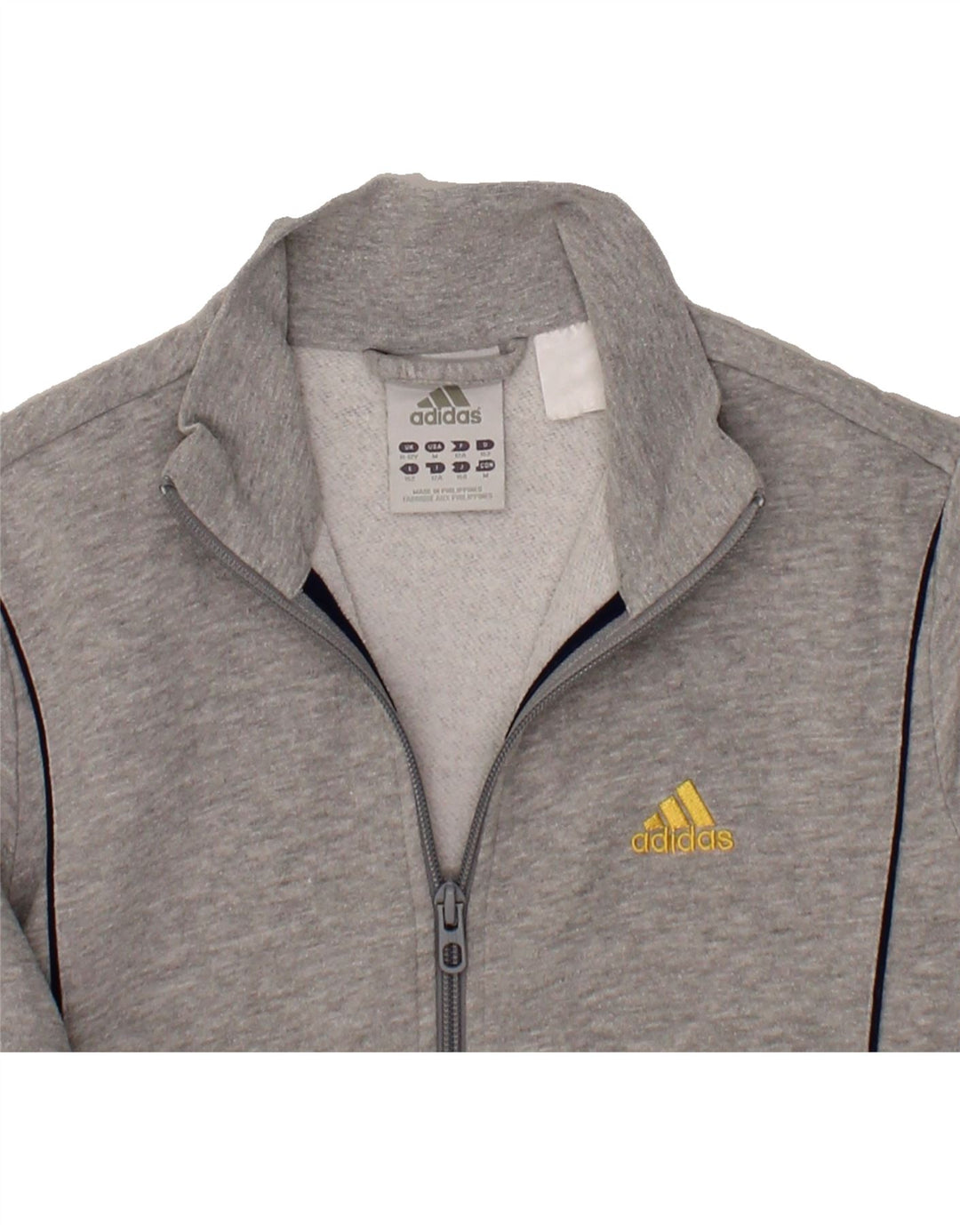 ADIDAS Boys Tracksuit Top Jacket 11-12 Years Grey Cotton Vintage Adidas and Second-Hand Adidas from Messina Hembry 