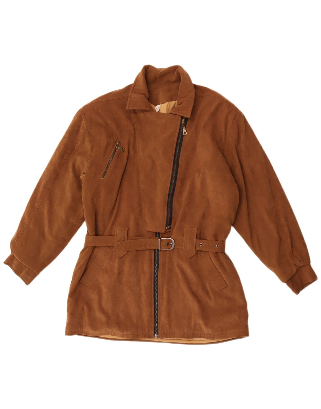 Giacca utilitaria vintage da donna EU 42 grande marrone