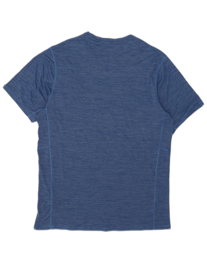 T-shirt da uomo Patagonia Top poliestere gessato blu medio