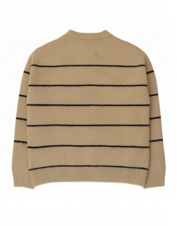 Maglione Zara per Ragazze con Scollo a Barca 13-14 Anni Poliestere a Righe Beige
