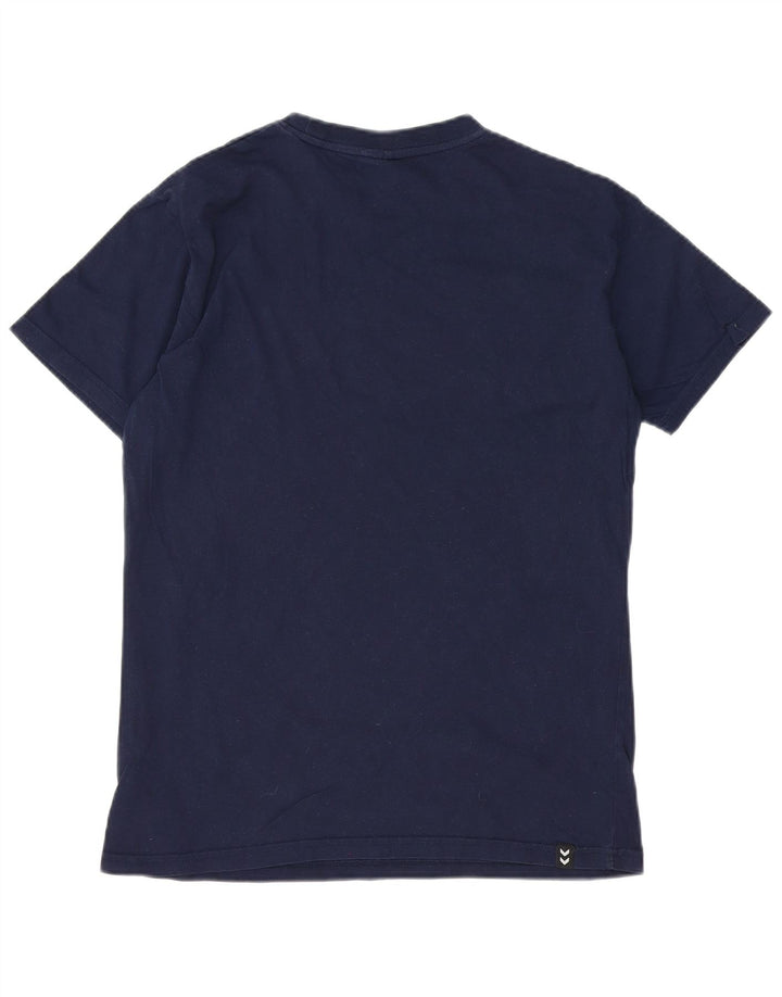 T-shirt grafica da uomo HUMMEL Top in cotone blu navy medio