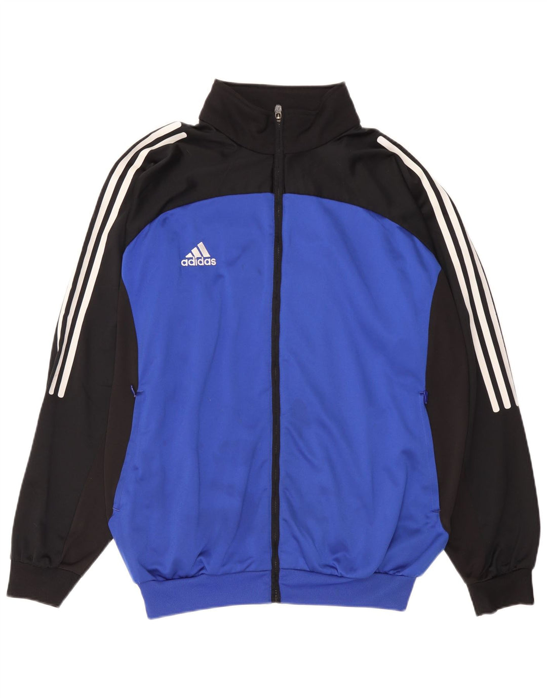 Giacca da tuta da uomo Adidas UK 46/48 XL Poliestere color block blu