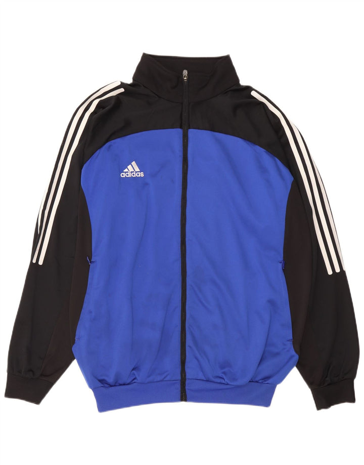 Giacca da tuta da uomo Adidas UK 46/48 XL Poliestere color block blu