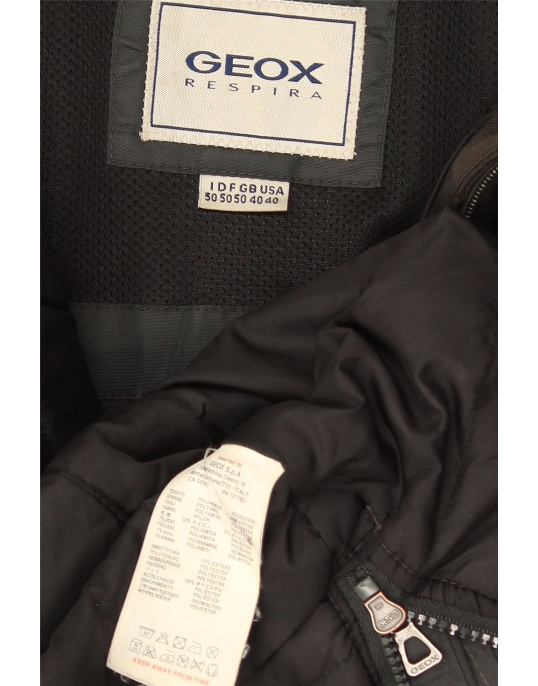 Geox Uomo Respira Utility Giacca UK 40 Large Grigio Poliammide