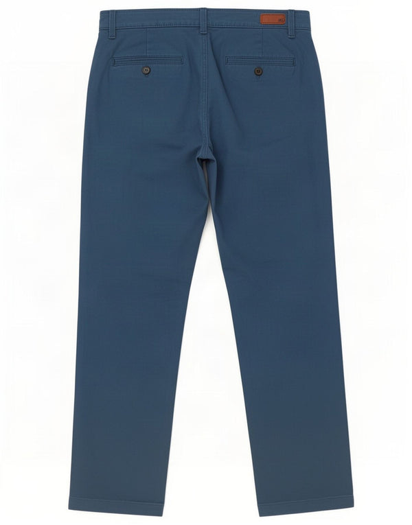 Pantaloni chino dritti da uomo Marks & Spencer W32 L31 cotone blu