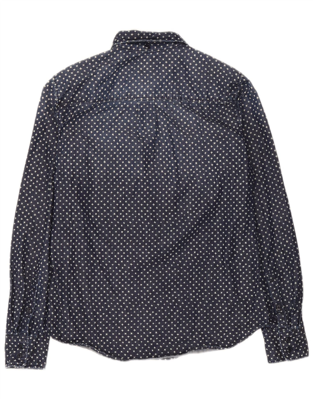 J. Crew Camicia in denim oversize da donna con motivo astratto US 2 XS Blu navy