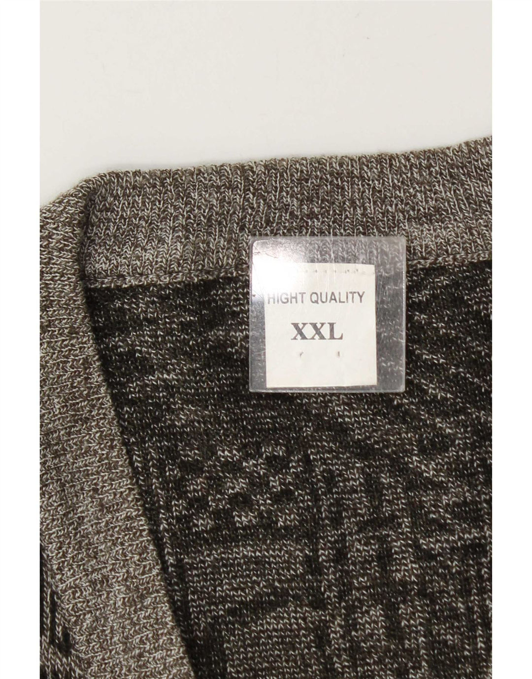 Canottiera vintage da uomo 2XL in lana geometrica grigia