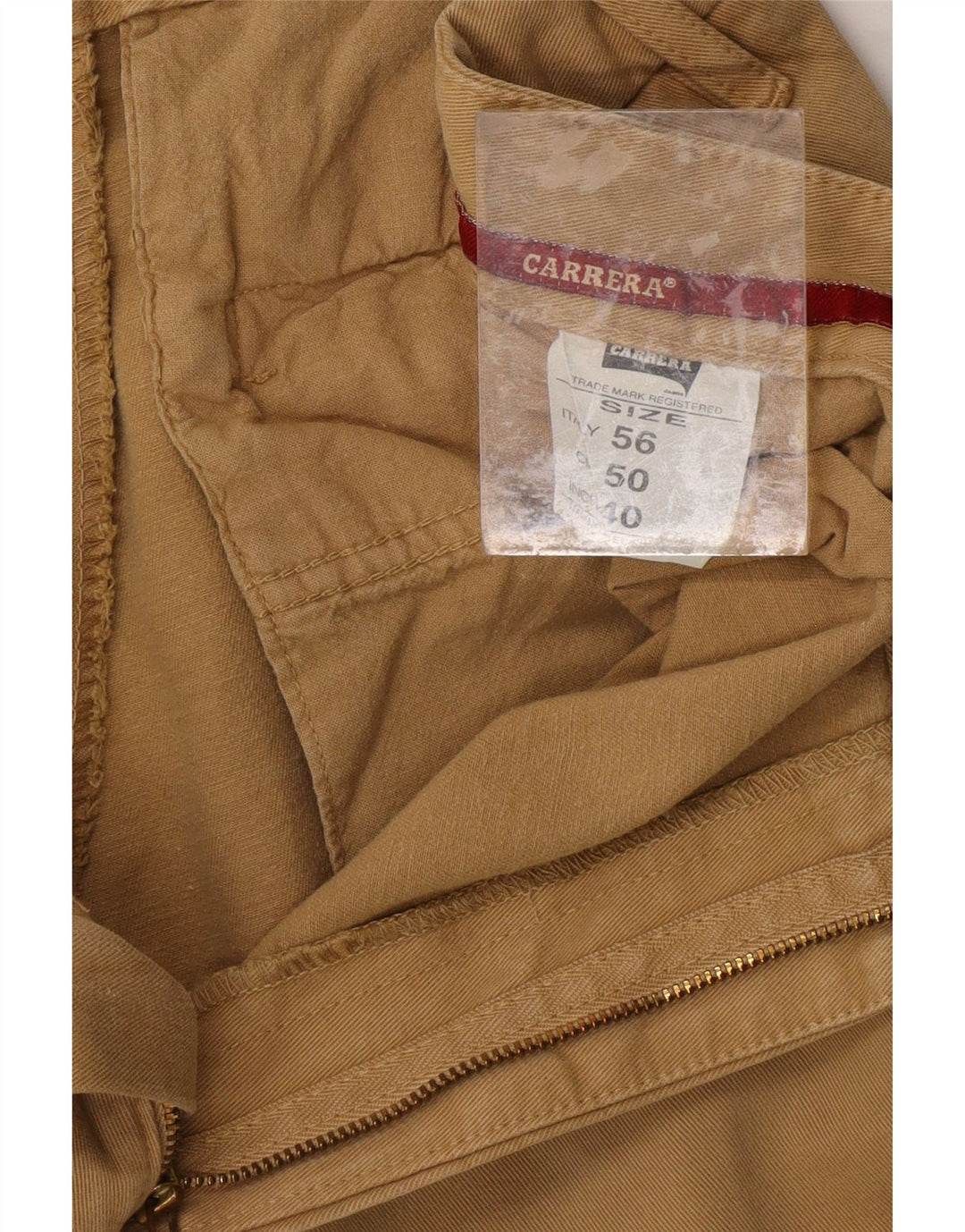 Pantaloni chino dritti da uomo CARRERA W34 L26 cotone beige