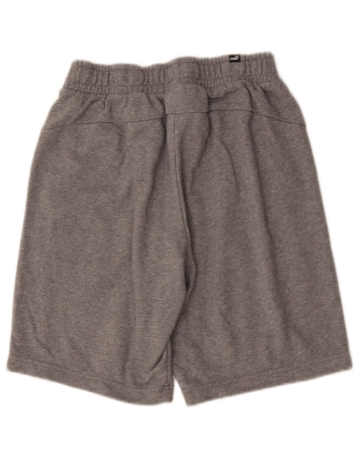 Pantaloncini sportivi da uomo Puma in cotone grigio medio