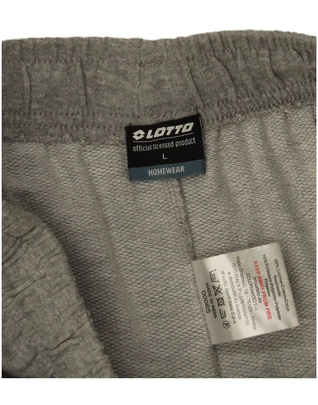 Pantaloncini sportivi da uomo Lotto Large in cotone chiazzato grigio