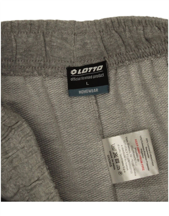 Pantaloncini sportivi da uomo Lotto Large in cotone chiazzato grigio