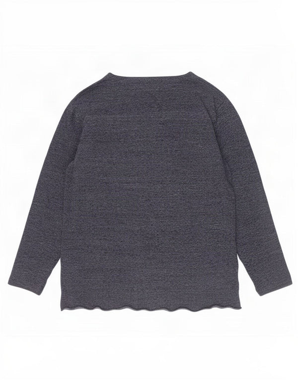 Tommy Hilfiger Top da uomo a maniche lunghe XL in cotone screziato blu navy