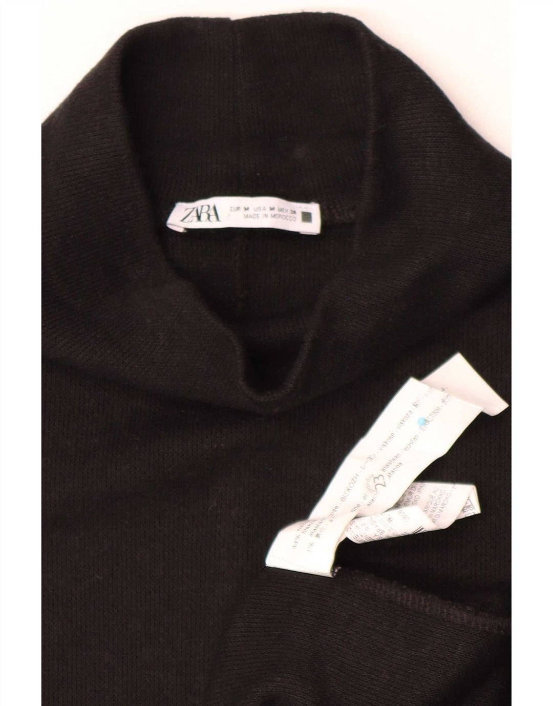 Abito maglione oversize da donna Zara UK 14 viscosa nera media