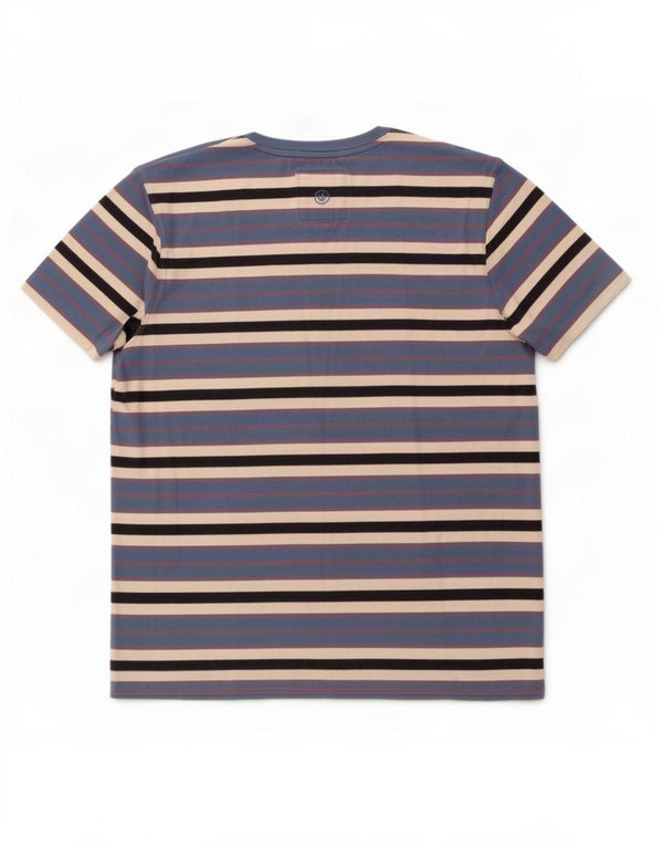 T-shirt da uomo Fat Face Top 2XL cotone a righe blu