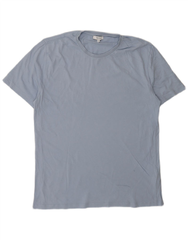 T-shirt da uomo Reiss Top Large in cotone blu