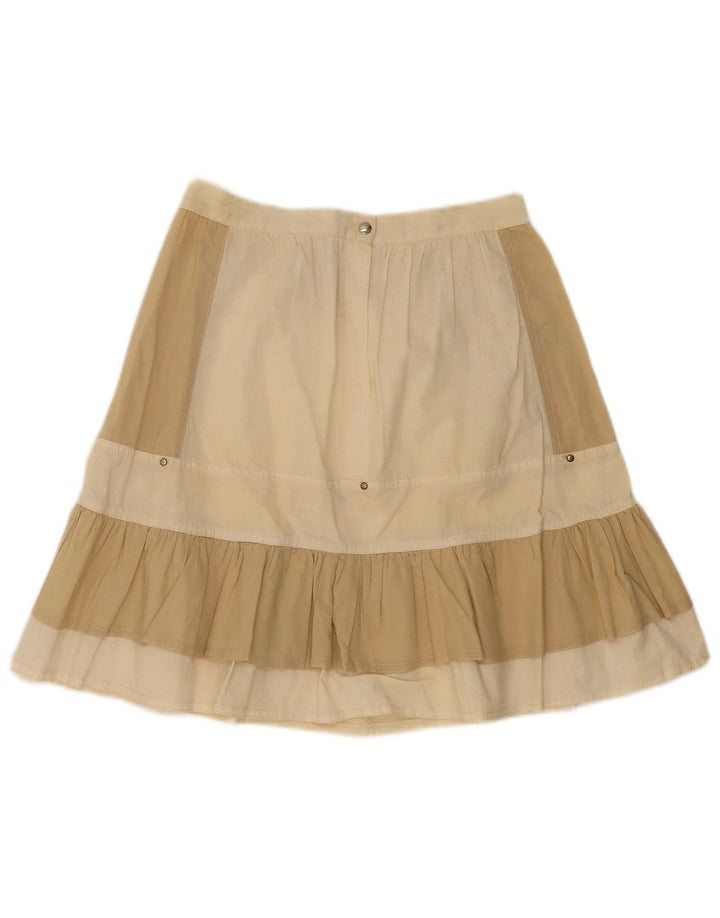 Gonna a trapezio vintage da donna W25 piccola color beige