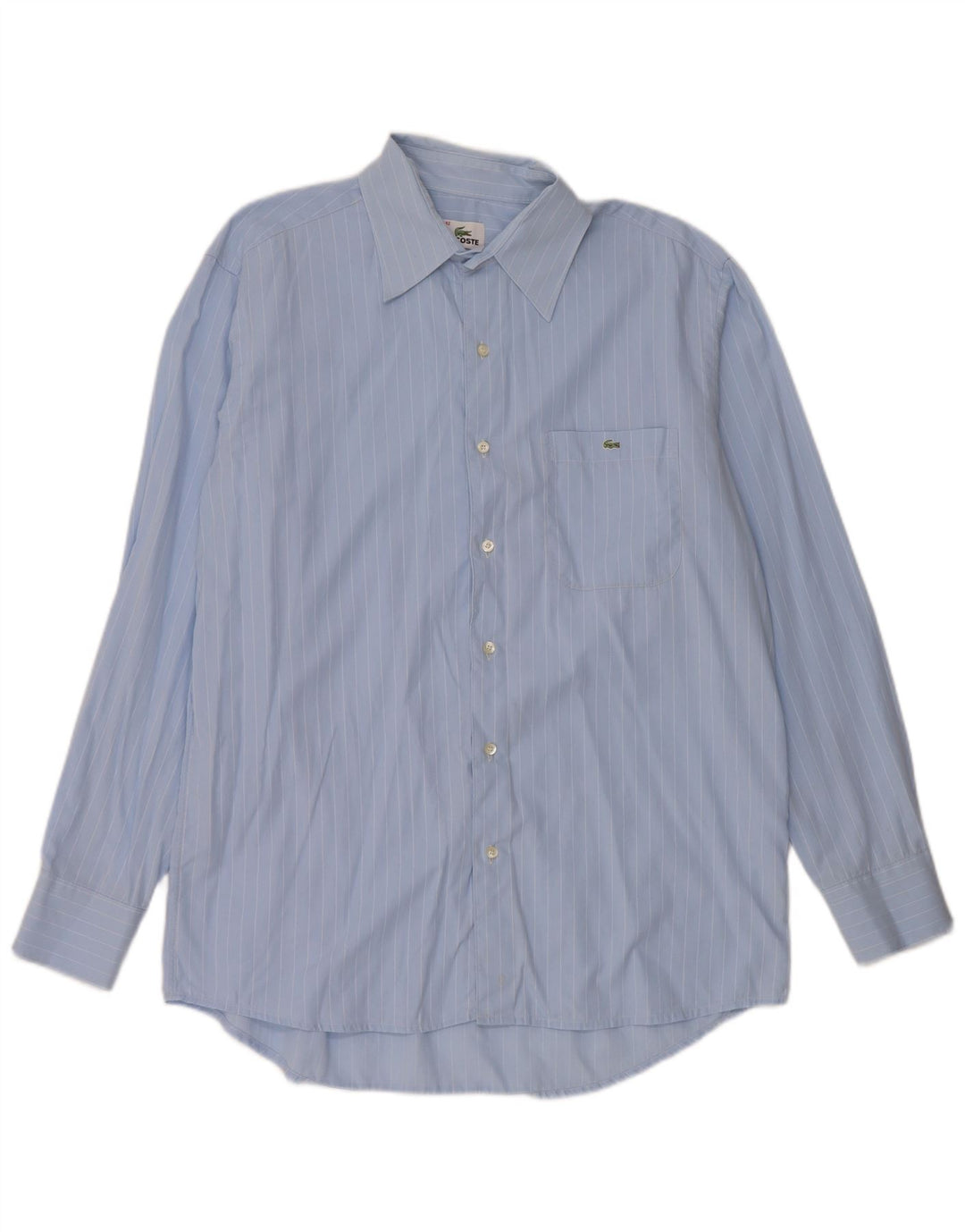 Camicia da uomo Lacoste taglia 42 grande cotone gessato blu