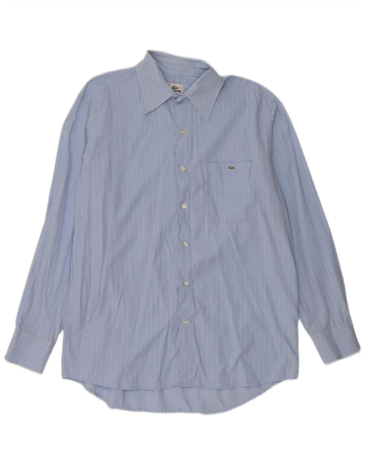 Camicia da uomo Lacoste taglia 42 grande cotone gessato blu