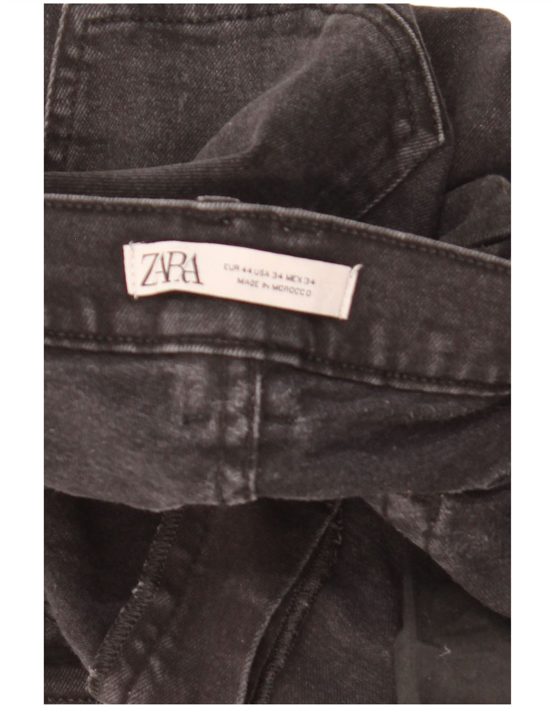 Jeans slim da uomo Zara EU 44 Large W34 L31 Nero