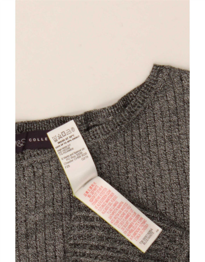 Top camicetta da donna Marks & Spencer UK 14 Viscosa grigio medio