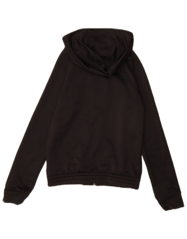 Felpa con cappuccio con zip grafica ADIDAS per ragazze 11-12 anni in poliestere nero