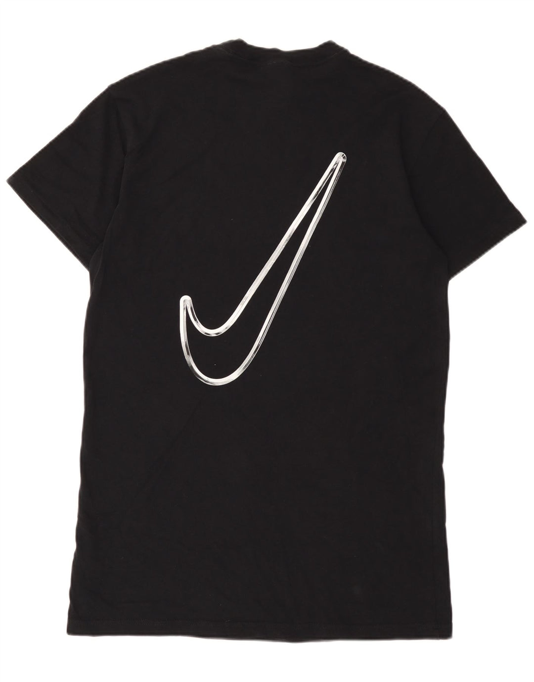 T-shirt grafica Nike Swoosh da uomo in cotone medio nero