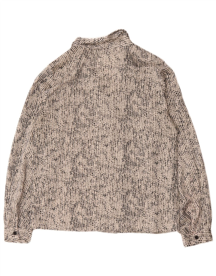 Topshop Camicetta oversize da donna UK 6 XS multicolore maculata