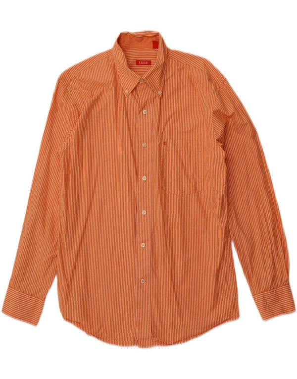 Camicia da uomo Izod gessato arancione medio