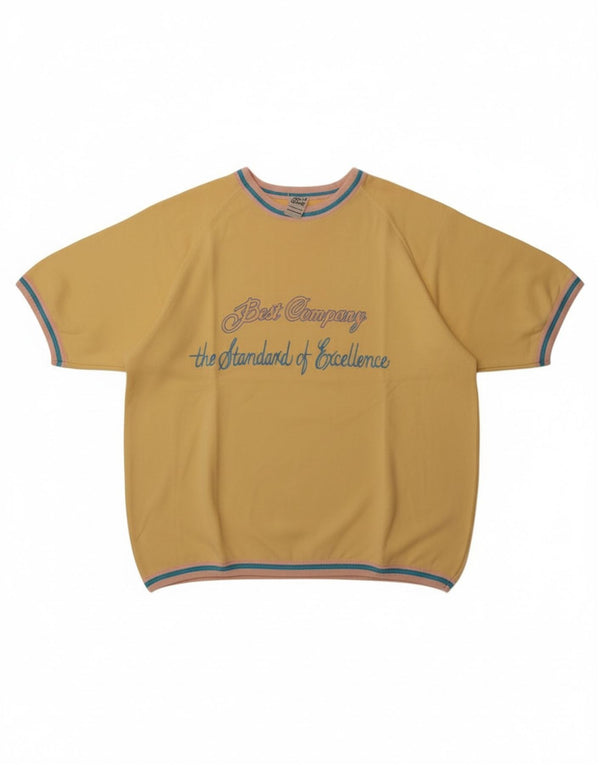 T-shirt grafica da donna Best Company Top UK 18 XL cotone giallo