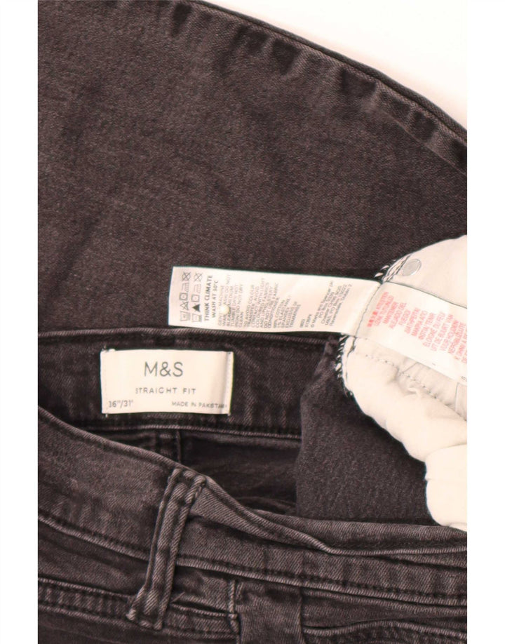 Jeans dritti da uomo Marks & Spencer W36 L31 cotone grigio