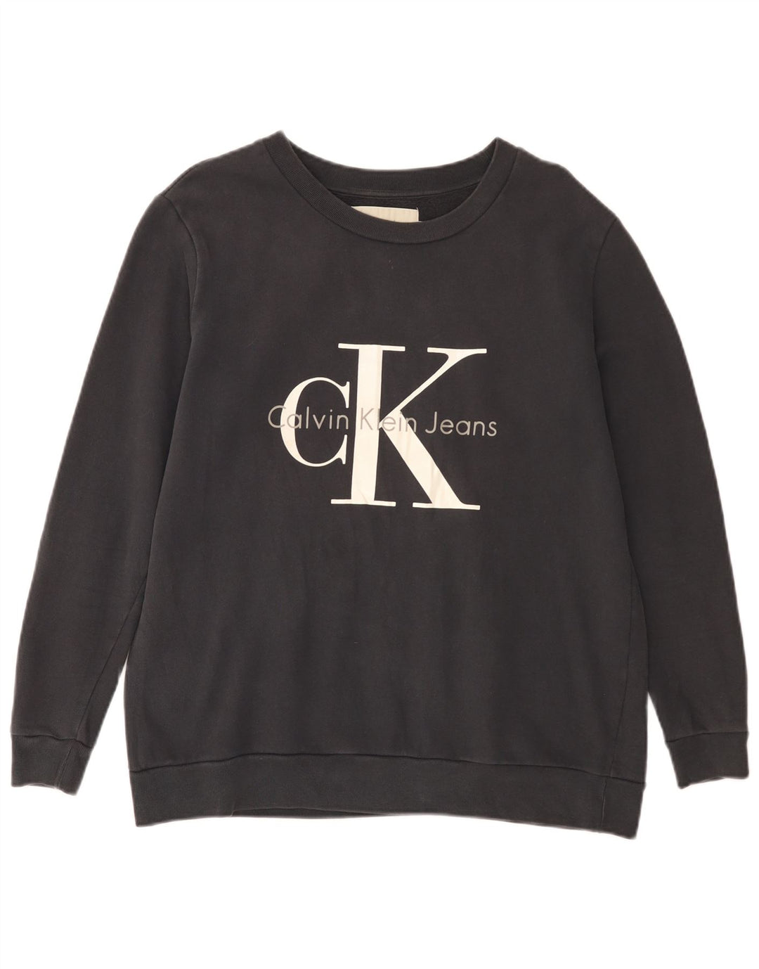 CALVIN KLEIN JEANS Felpa con grafica da uomo Maglione piccolo nero