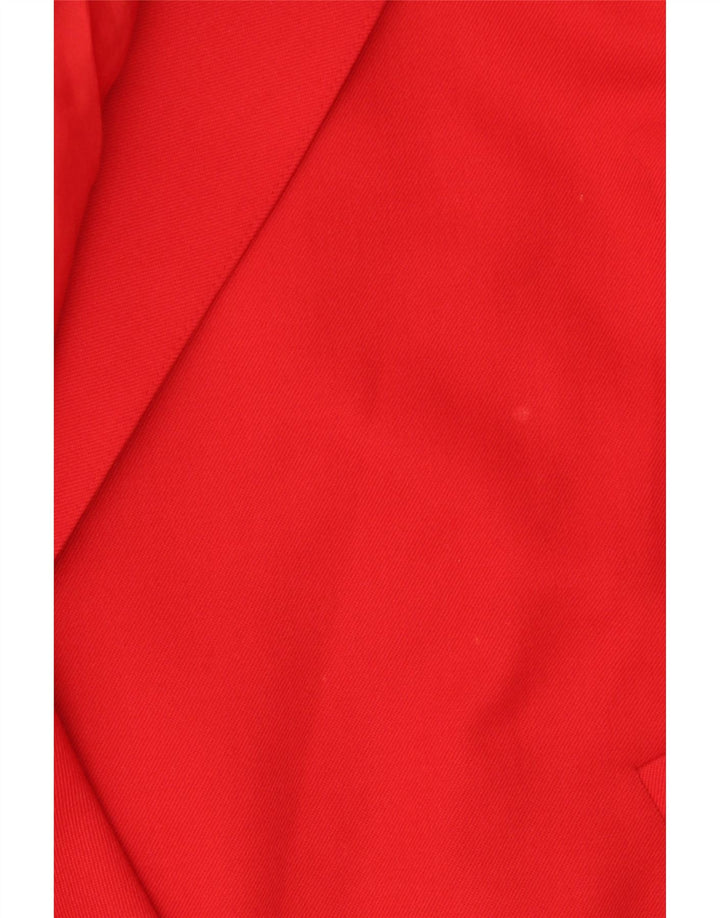 Giacca blazer doppiopetto vintage da donna corta IT 44 rosso medio