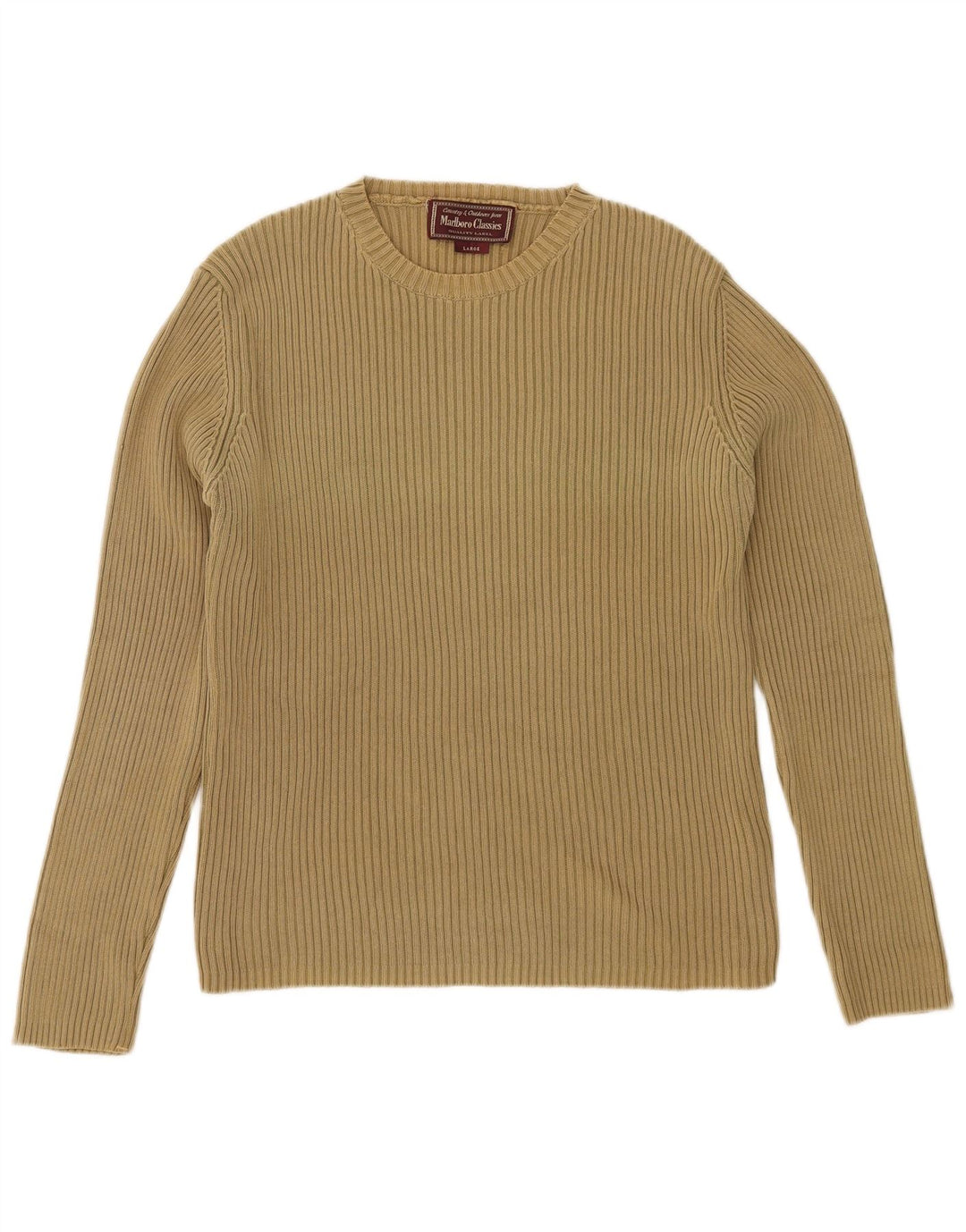 MARLBORO CLASSICS Maglione da uomo girocollo grande cotone kaki
