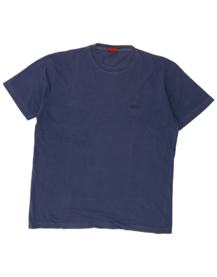 LEVI'S T-shirt da uomo Top Large in cotone blu