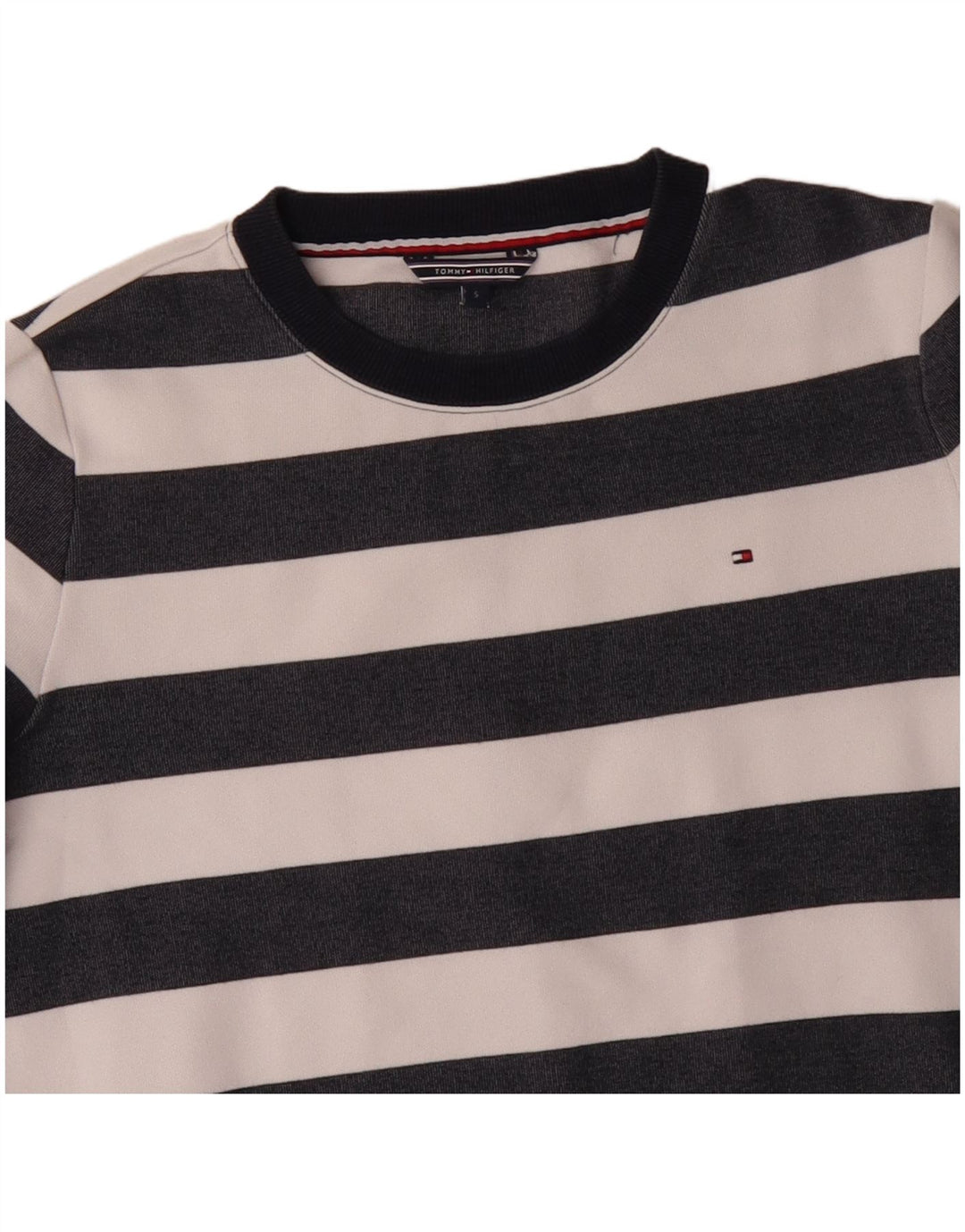 Felpa da donna Tommy Hilfiger Jumper UK 10 Small Navy Blue Striped