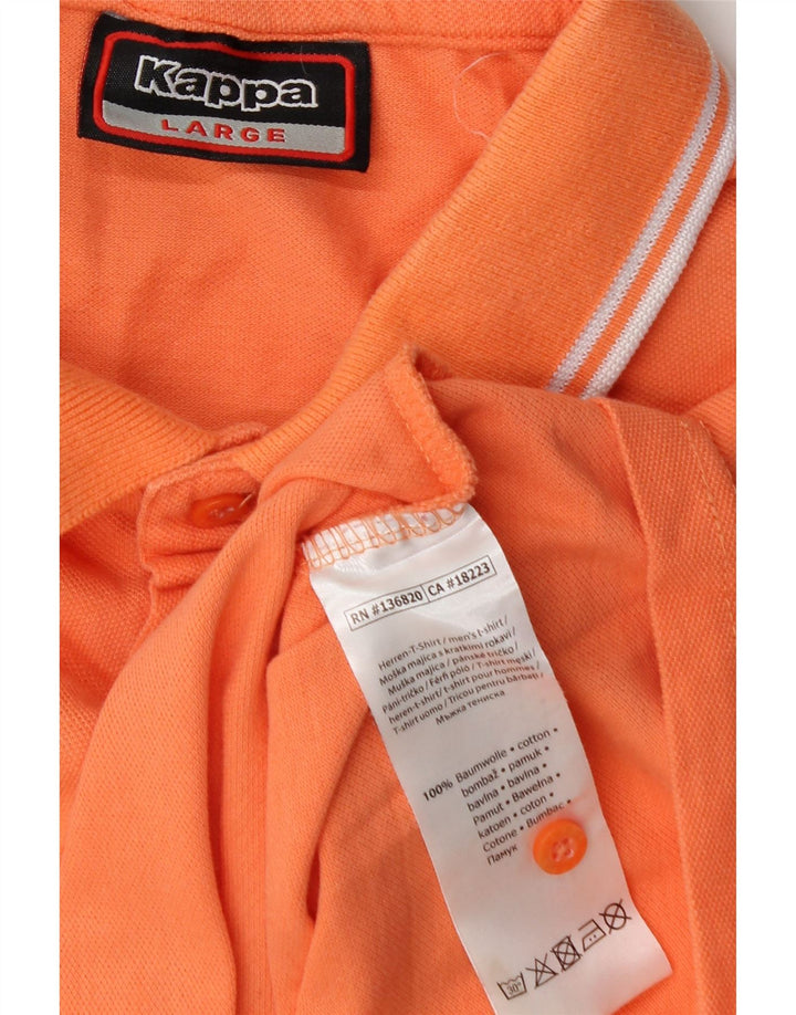 Polo Uomo Kappa Large Arancione In Cotone