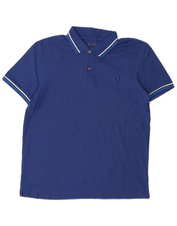 Polo Uomo Lotto in cotone Blu Medio