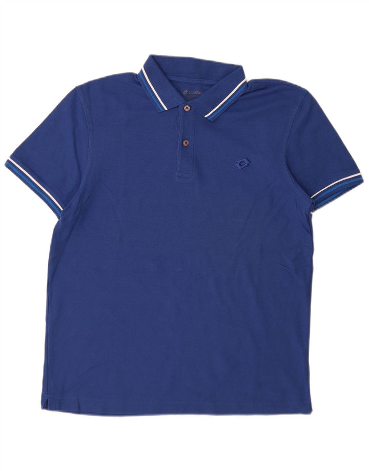 Polo Uomo Lotto in cotone Blu Medio