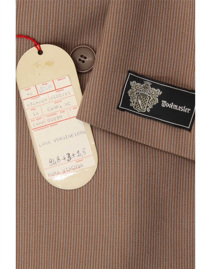 Abito vintage da uomo in 2 pezzi IT 48 medio W30 L32 gessato marrone