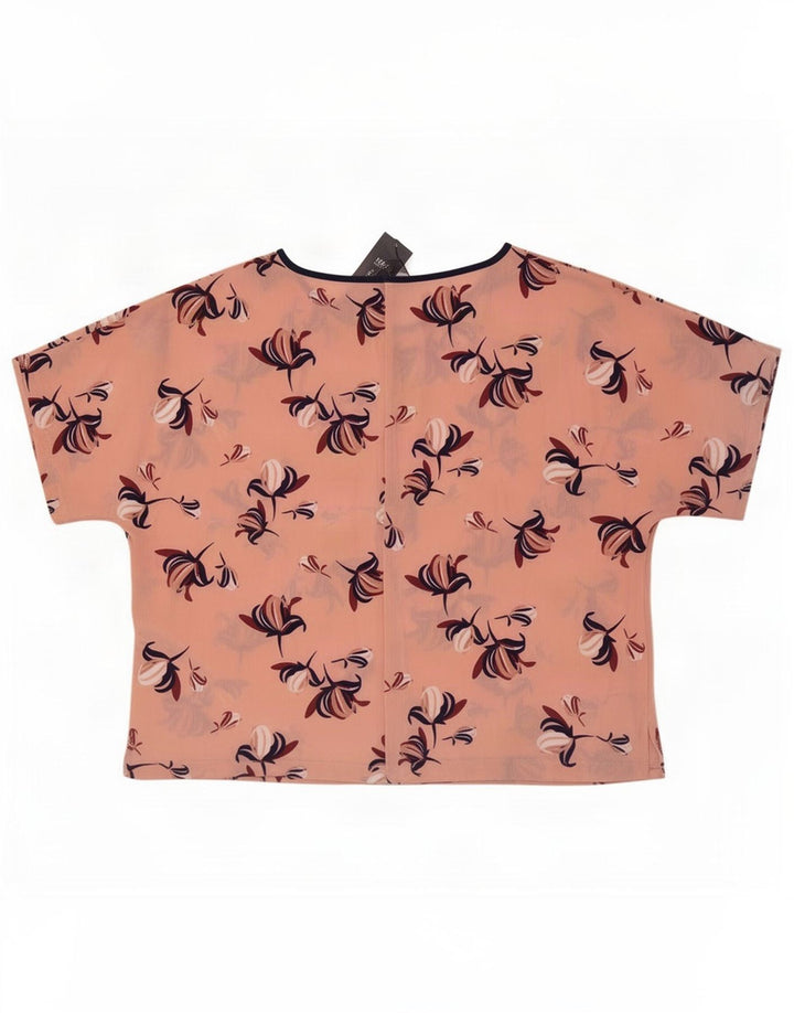 Camicetta da donna Marks & Spencer Top UK 16 Grande poliestere floreale rosa