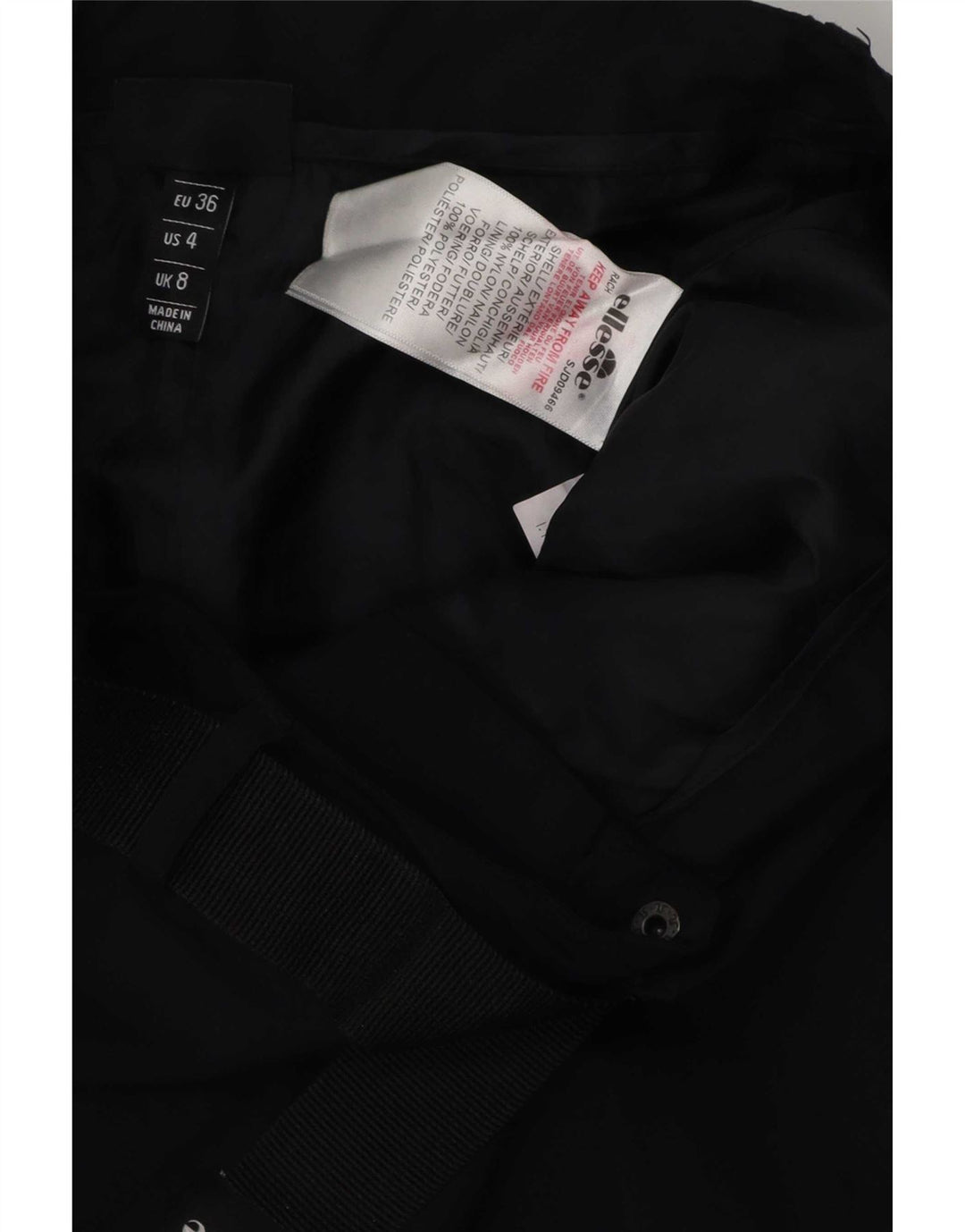 Pantaloni cargo da jogging da donna Ellesse UK 8 Small Nylon color block nero
