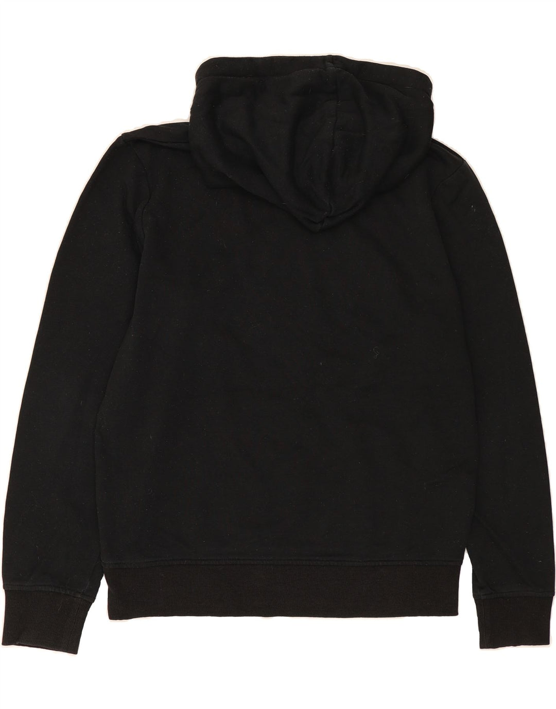 JACK & JONES Mens Graphic Hoodie Jumper Medium Black Cotton Vintage Jack & Jones and Second-Hand Jack & Jones from Messina Hembry 